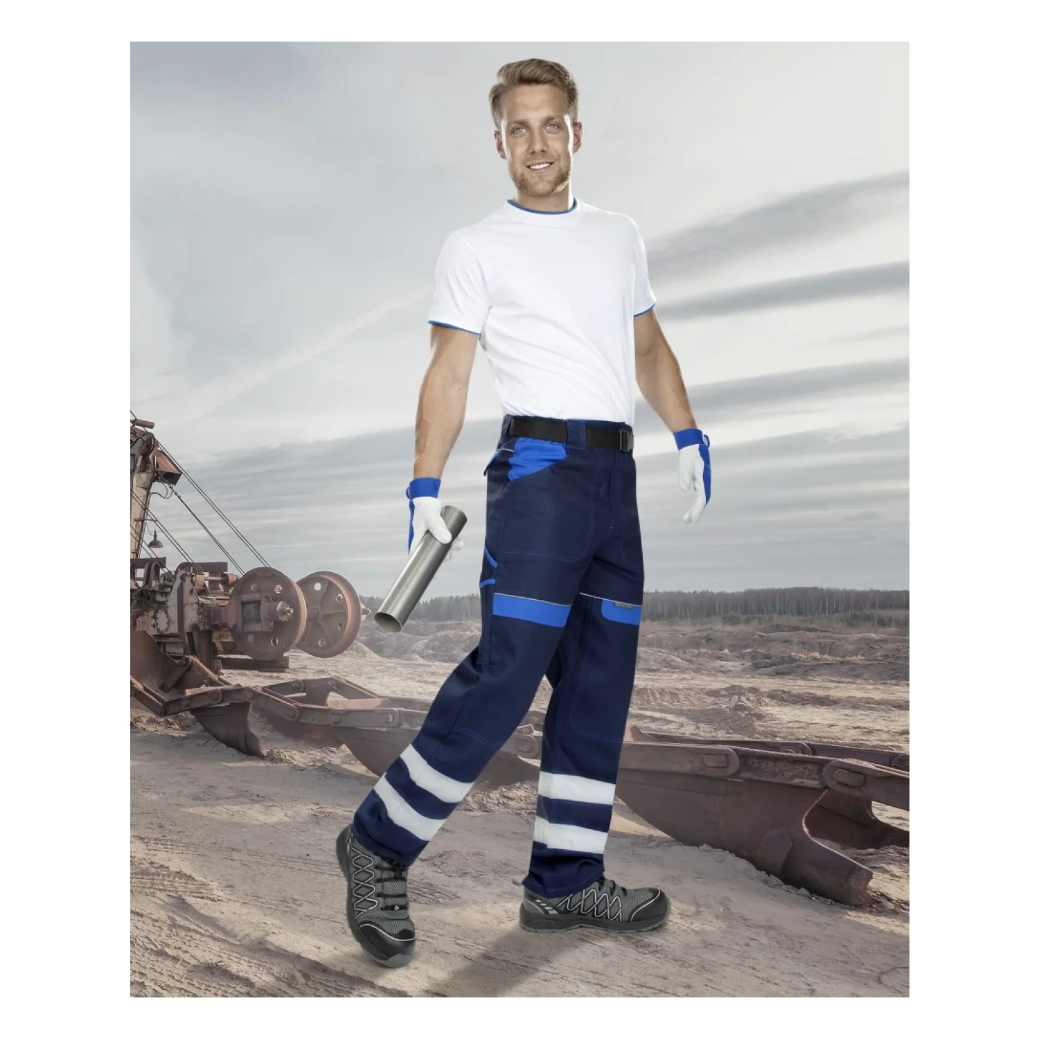 ARDON®COOL TREND - férfi derekas nadrág fényvisszaverő csíkokkal - 3. nézet