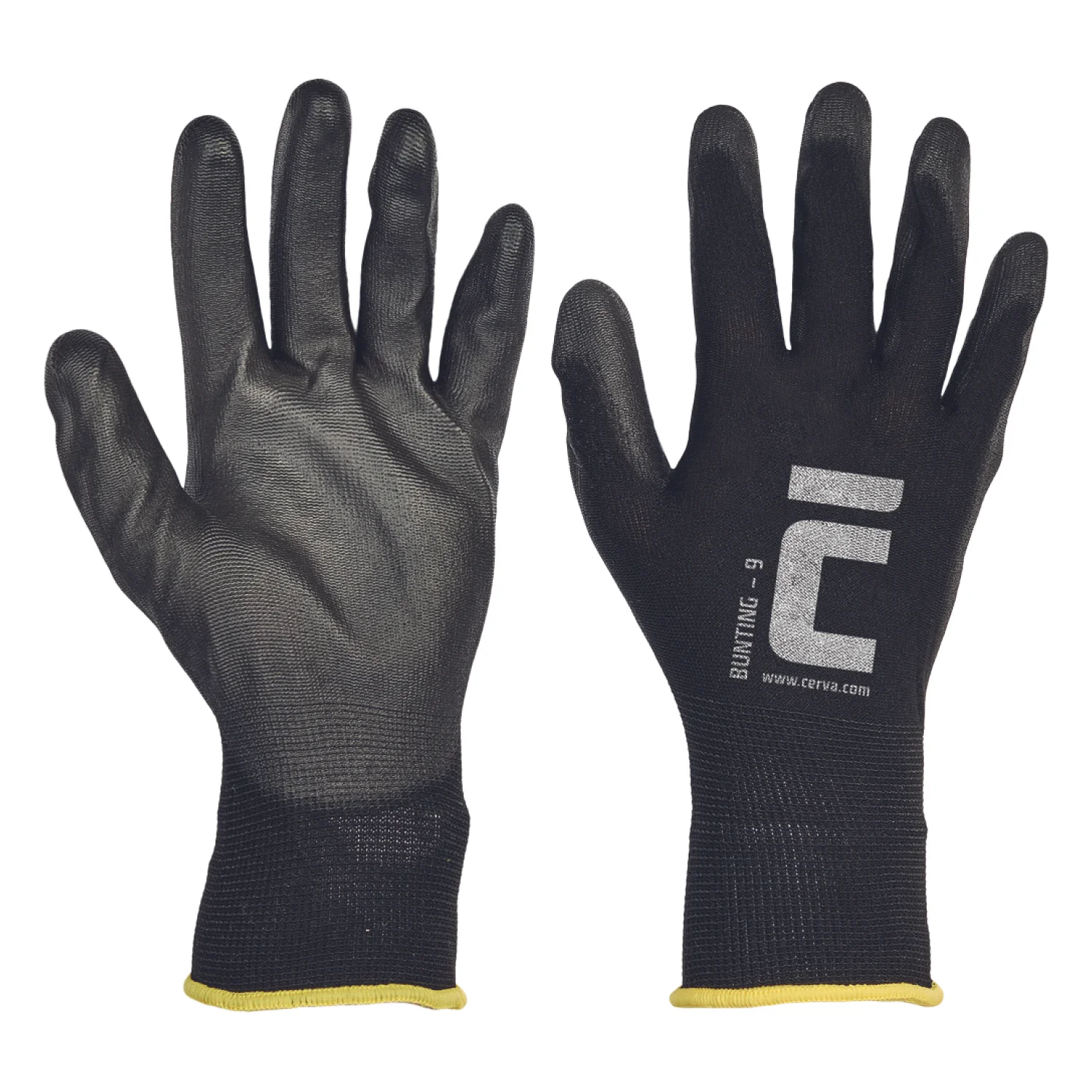 Cerva BUNTING black kesztyű nylon PU