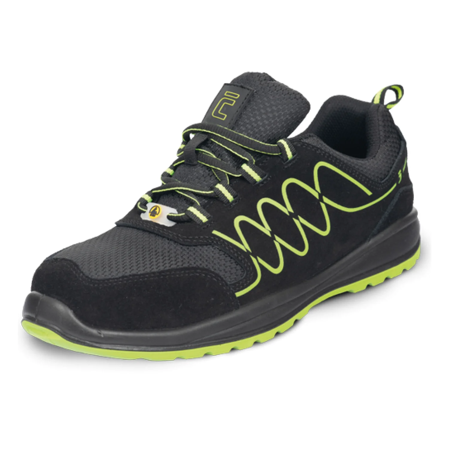 Cerva RAVEN SPORTY S1P ESD SR félcipő S1P fekete/zöld