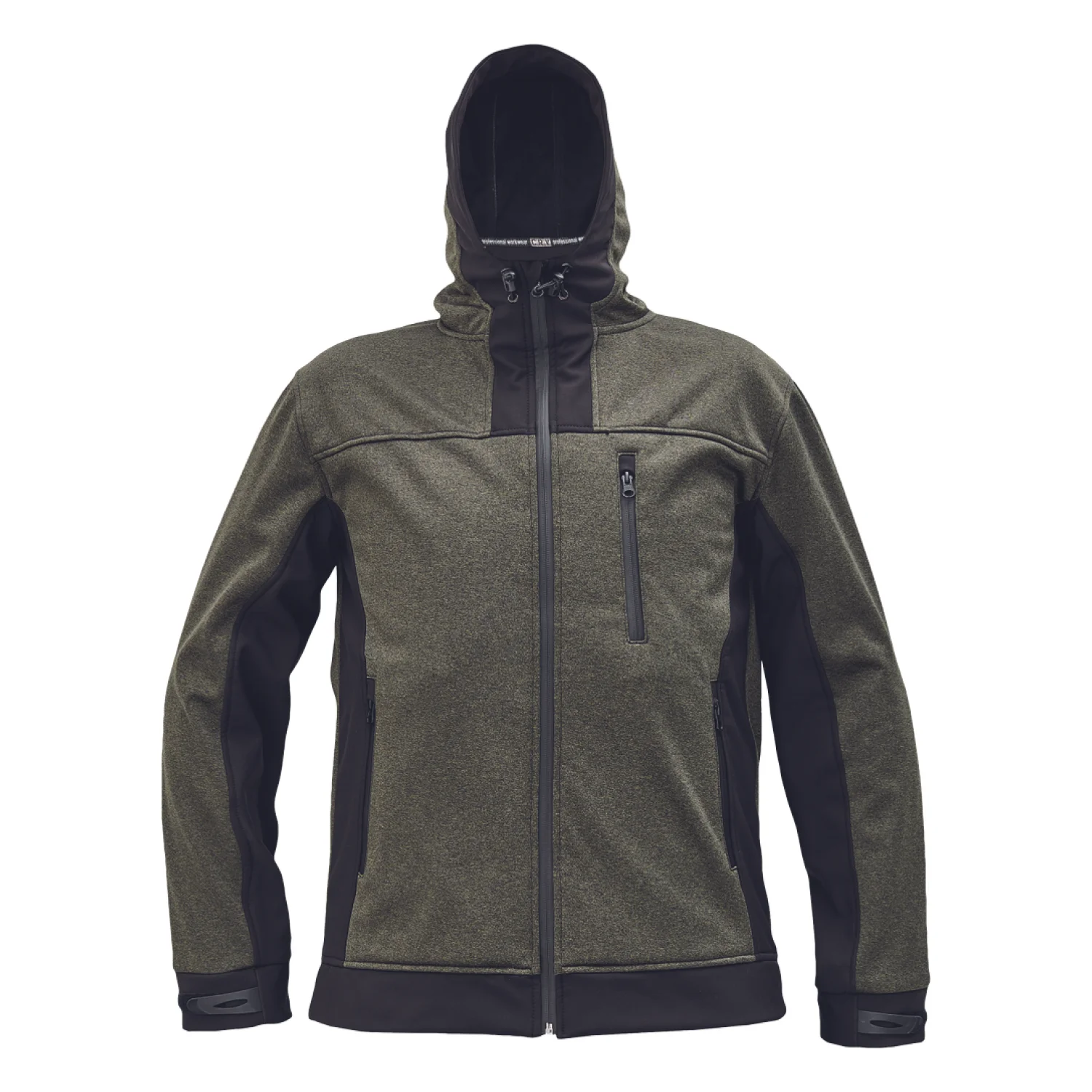 Cerva HUYER SOFTSHELL kabát olajzöld