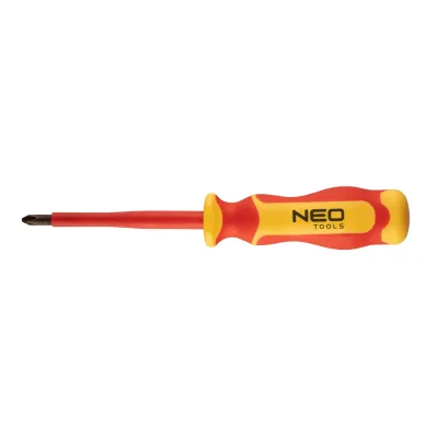 NEO Csavarhúzó 1000V, szigetelt, PH2x6x100mm, S2 acél csavarhúzók és bitfej