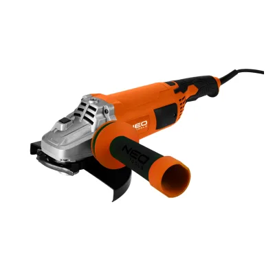 NEO Sarokcsiszoló 3000W, 230mm, 3m-es gumikábel, 3 állású markolat, gyorszáras rögzítőanya gép