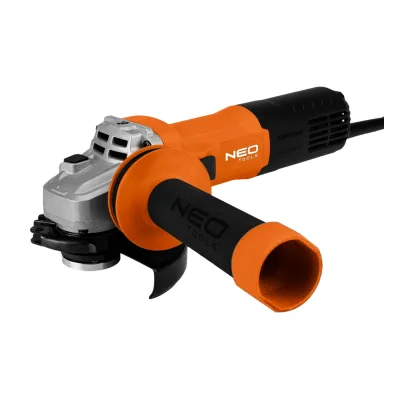 NEO Sarokcsiszoló 1000W, 125mm, fordulatszám szabályzó,3m-es gumikábel, 2 állású markolat, gyorszáras rögzítőanya gép