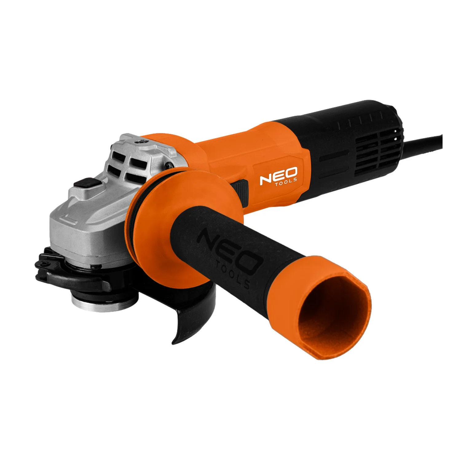 NEO Sarokcsiszoló 1000W, 125mm, fordulatszám szabályzó,3m-es gumikábel, 2 állású markolat, gyorszáras rögzítőanya