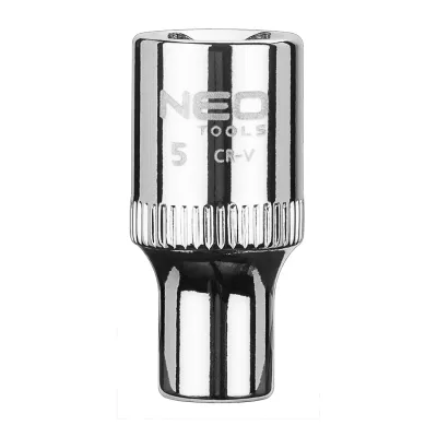 NEO Dugókulcs 5mm, 1/4", 6 pontos, Superlock, min. rendelés: 5db