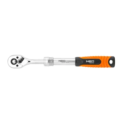 NEO Racsnis kulcs 1/2", teleszkópos 305-445mm, 72fog, DIN3122