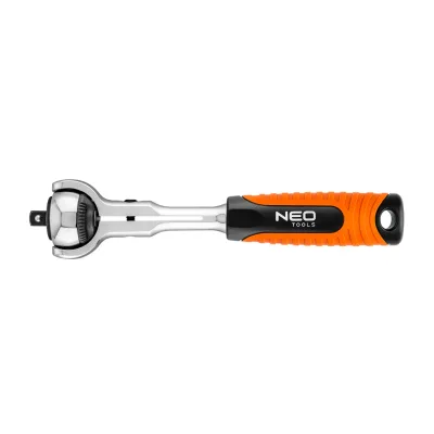 NEO Racsnis kulcs 1/4", 155mm, 72fog, forgófejes 360°, DIN3122