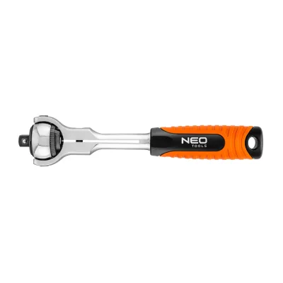 NEO Racsnis kulcs 3/8", 200mm, 72fog, forgófejes 360°, DIN3122