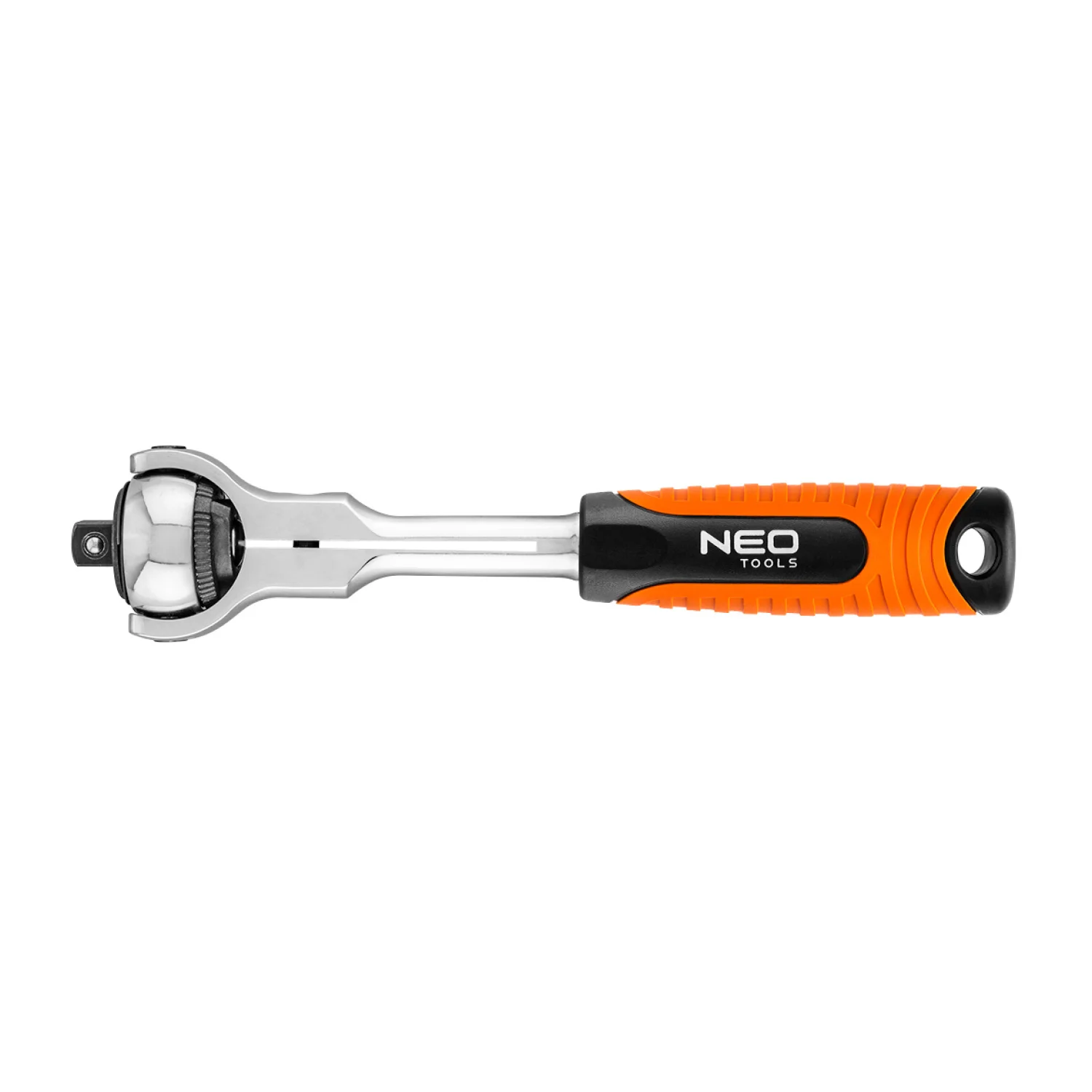 NEO Racsnis kulcs 3/8", 200mm, 72fog, forgófejes 360°, DIN3122