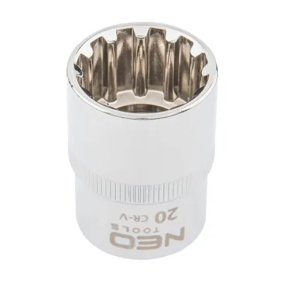 NEO Dugókulcs 20mm, 1/2", spline