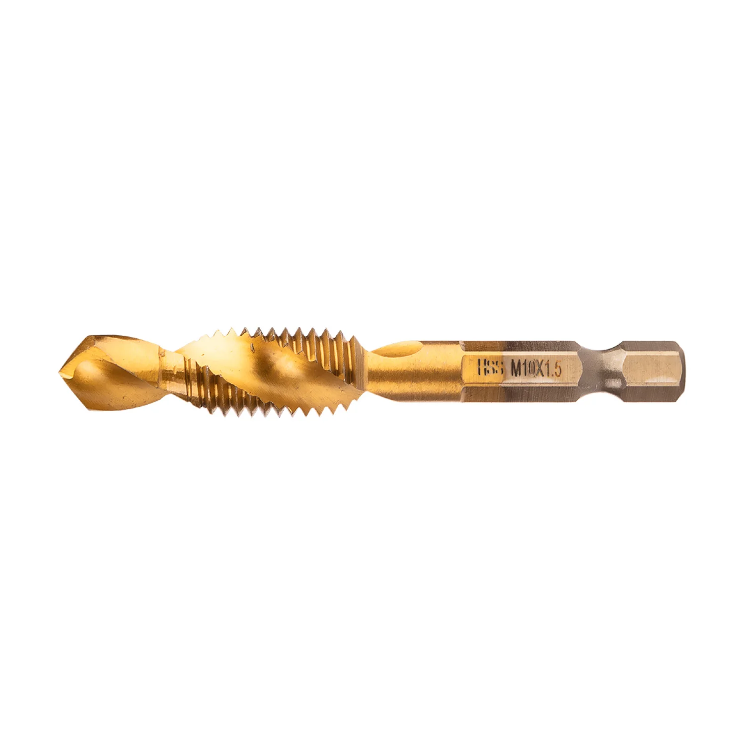 NEO Gépi menetfúró, 2az1ben előfúró éllel, HSS-Titán, M10X1,5mm, hatszög szárral