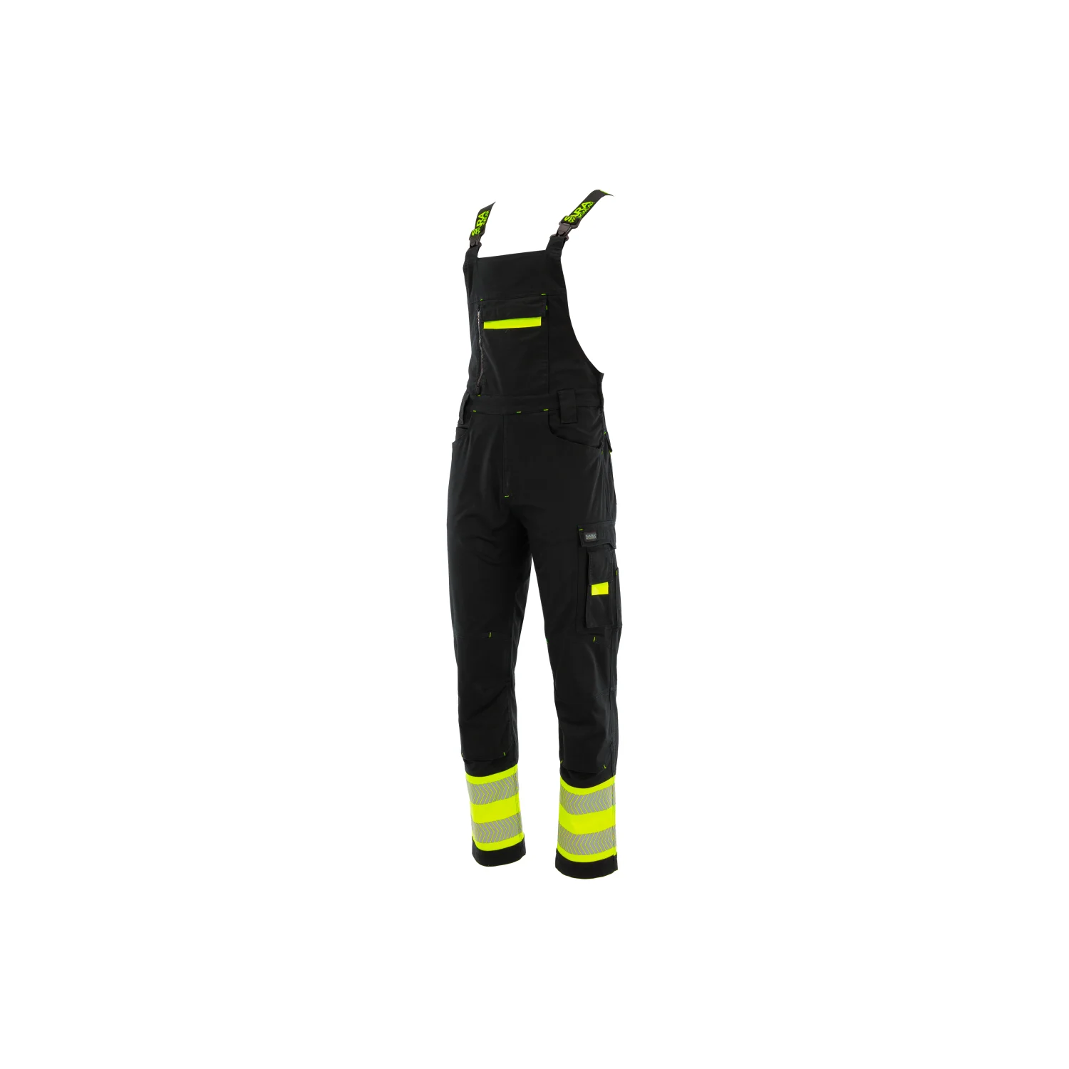 Sara Workwear Kantáros nadrág ACTIFLEX NEO Fekete