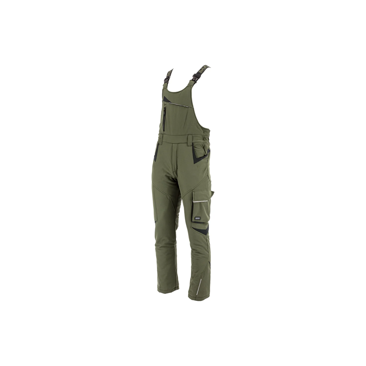 Sara Workwear Bélelt kantáros nadrág COMFORT WINTER Olívazöld
