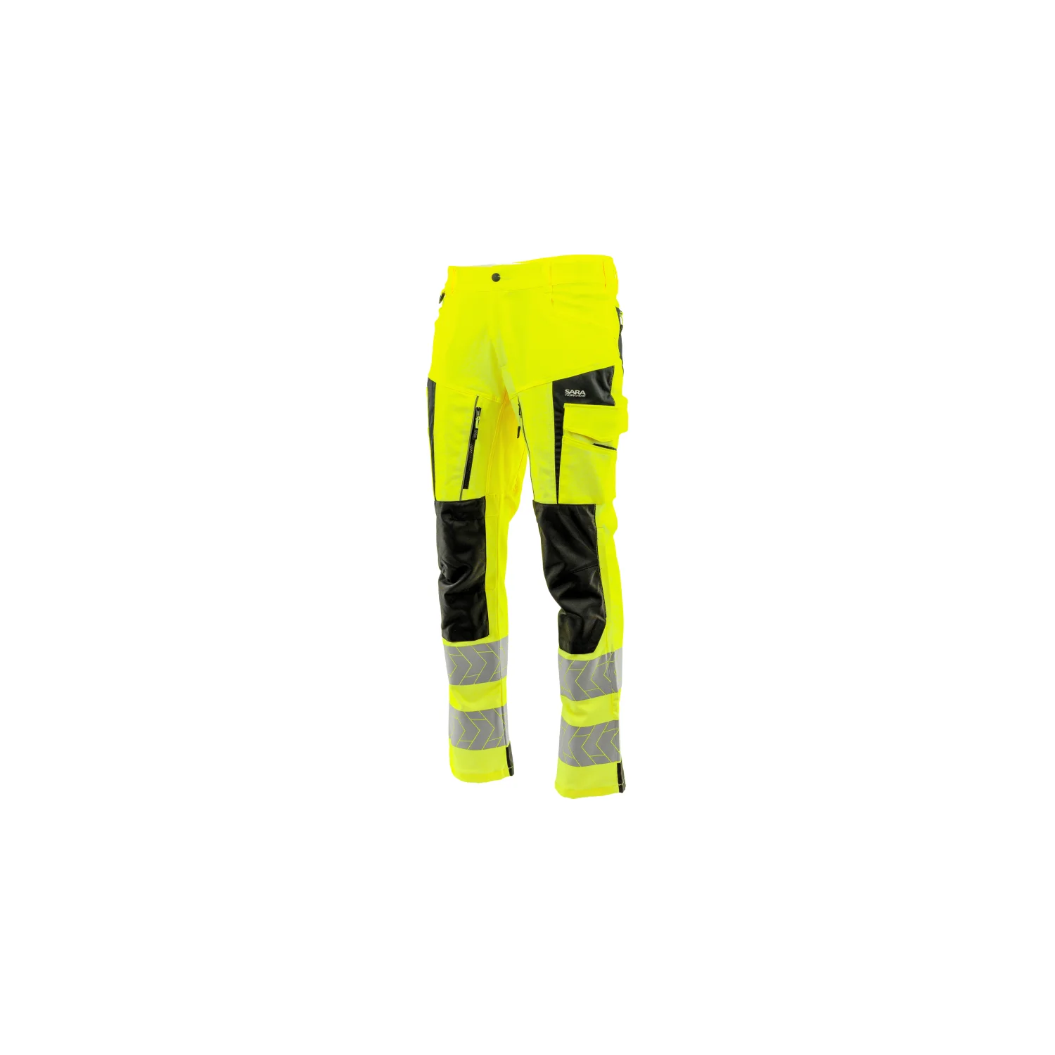 Sara Workwear Bélelt deréknadrág DROGOWIEC COMFORT WINTER Fényvisszaverő sárga