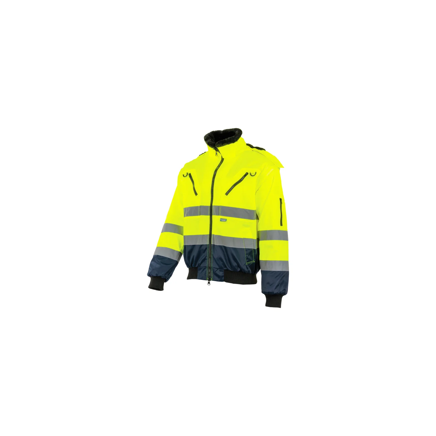 Sara Workwear Bélelt rövid kabát ALPHA WINTER HV Fényvisszaverő sárga