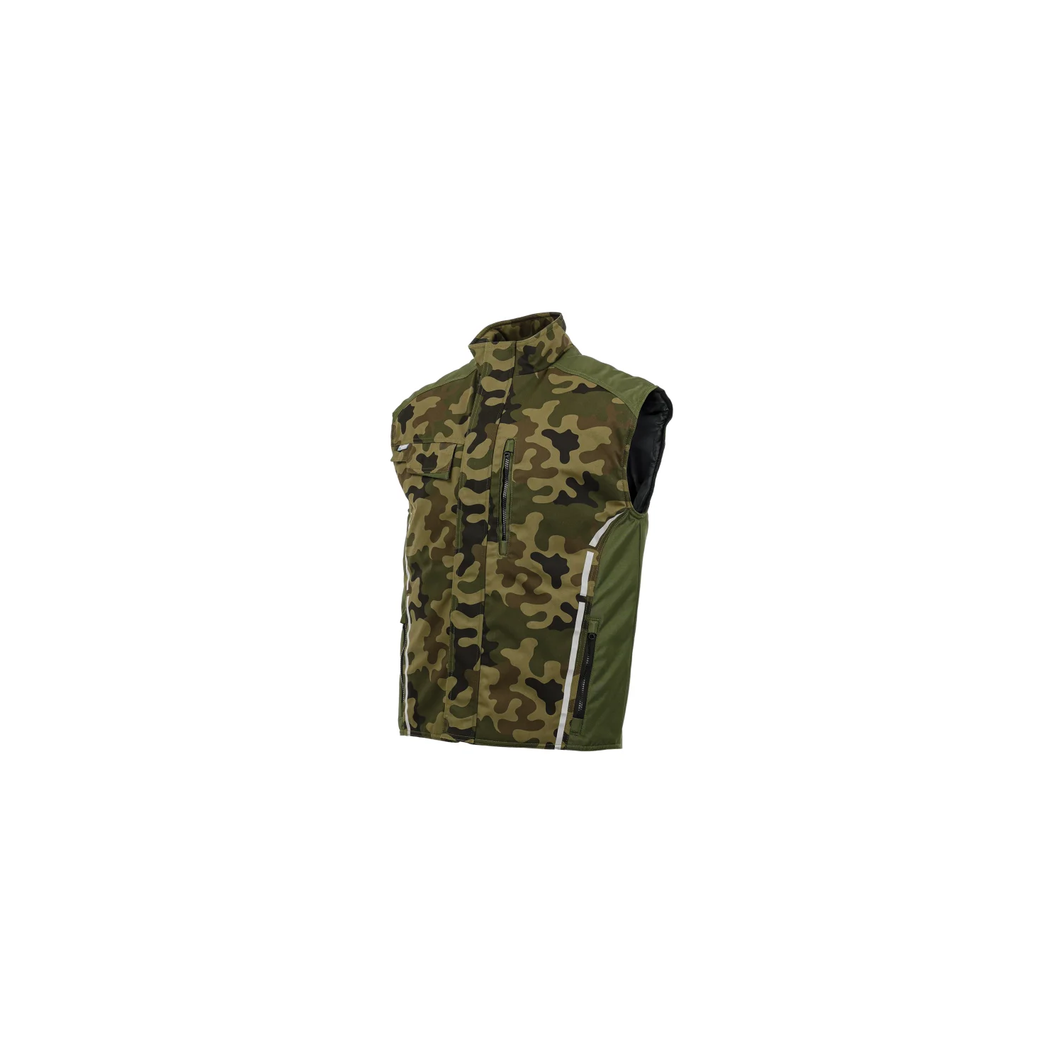 Sara Workwear Bélelt mellény STANDARD WINTER Zöld terepmintás