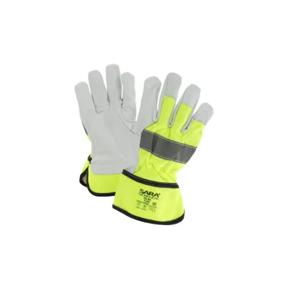 Sara Workwear Színbőr kesztyű RSL004 FLUO bőrkesztyű
