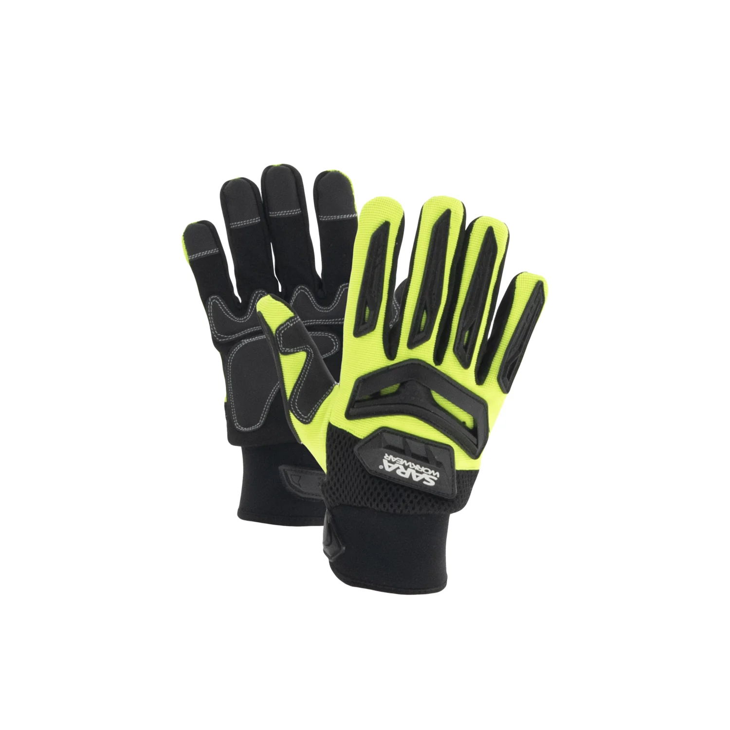 Sara Workwear Mechanikus (szerelő) kesztyű RSM003 FLEXGRIP Fényvisszaverő sárga
