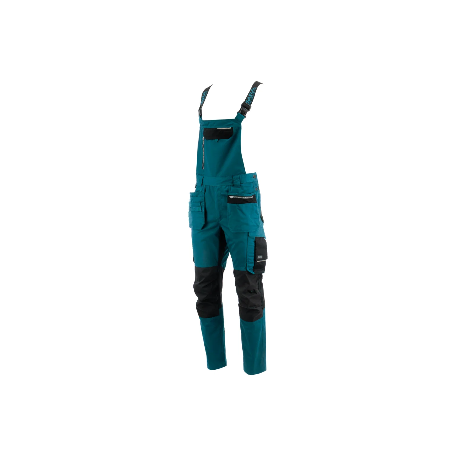 Sara Workwear Szerelő kantáros nadrág MONTER Petrol