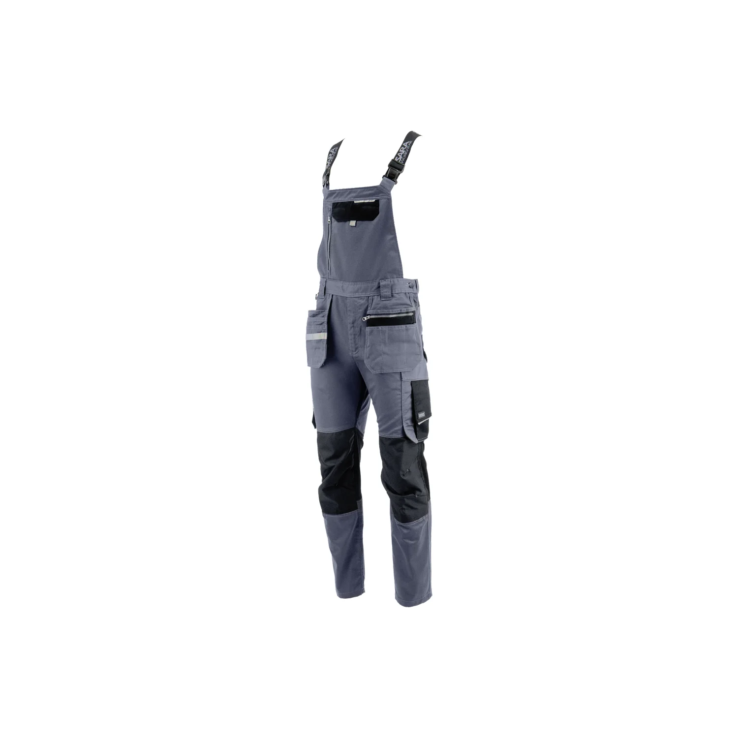 Sara Workwear Szerelő kantáros nadrág MONTER Sötétszürke