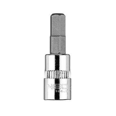 NEO Imbusz dugókulcs 1/4" H6, 37mm, min. rendelés: 5db