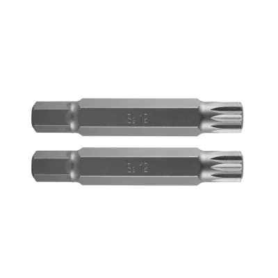 NEO Spline bit, 3/8", M12x75mm, S2, 2db kulcs