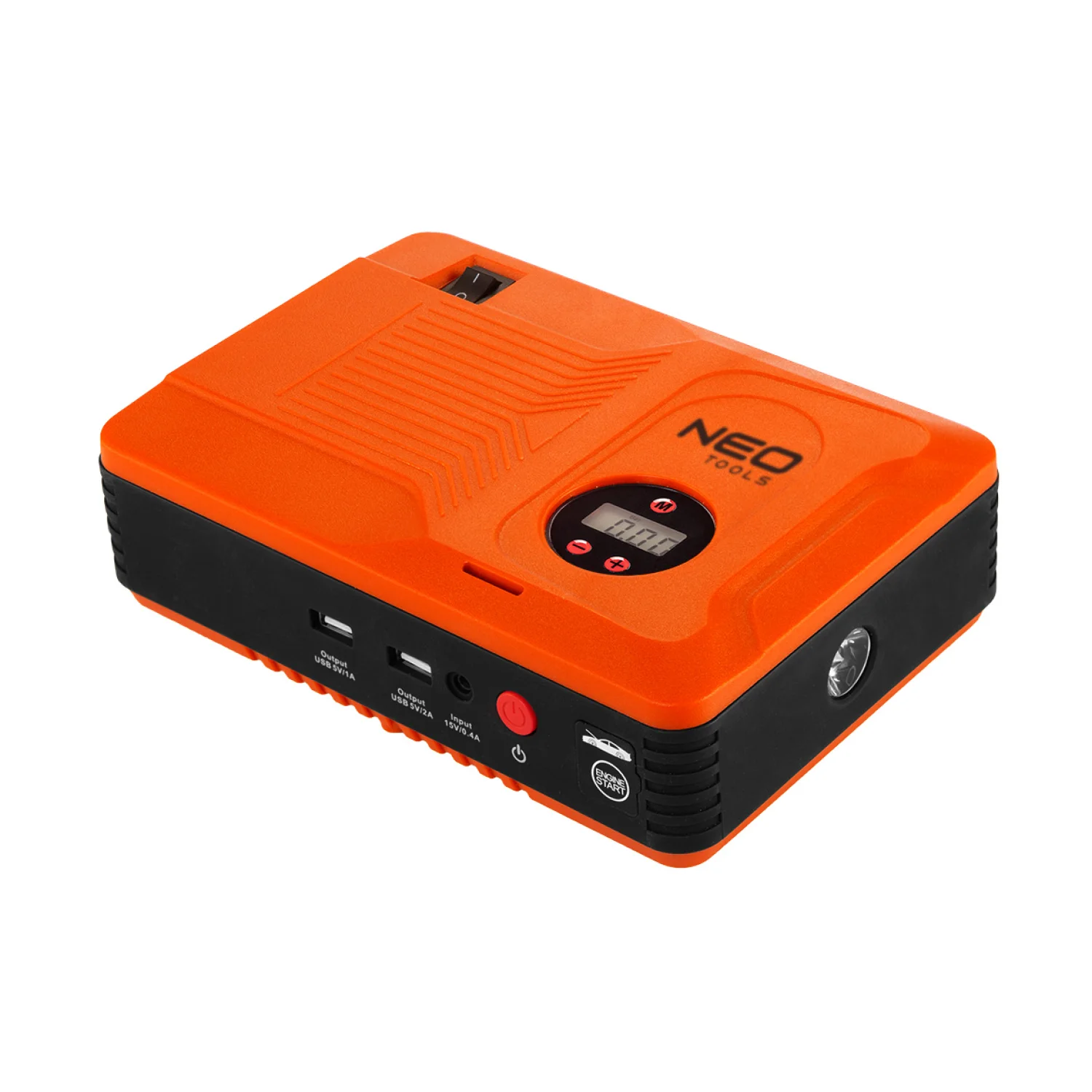 NEO Multifunkciós gyorsindító, akkuindító, indításrásegítő, kompresszor, powerbank, lámpa