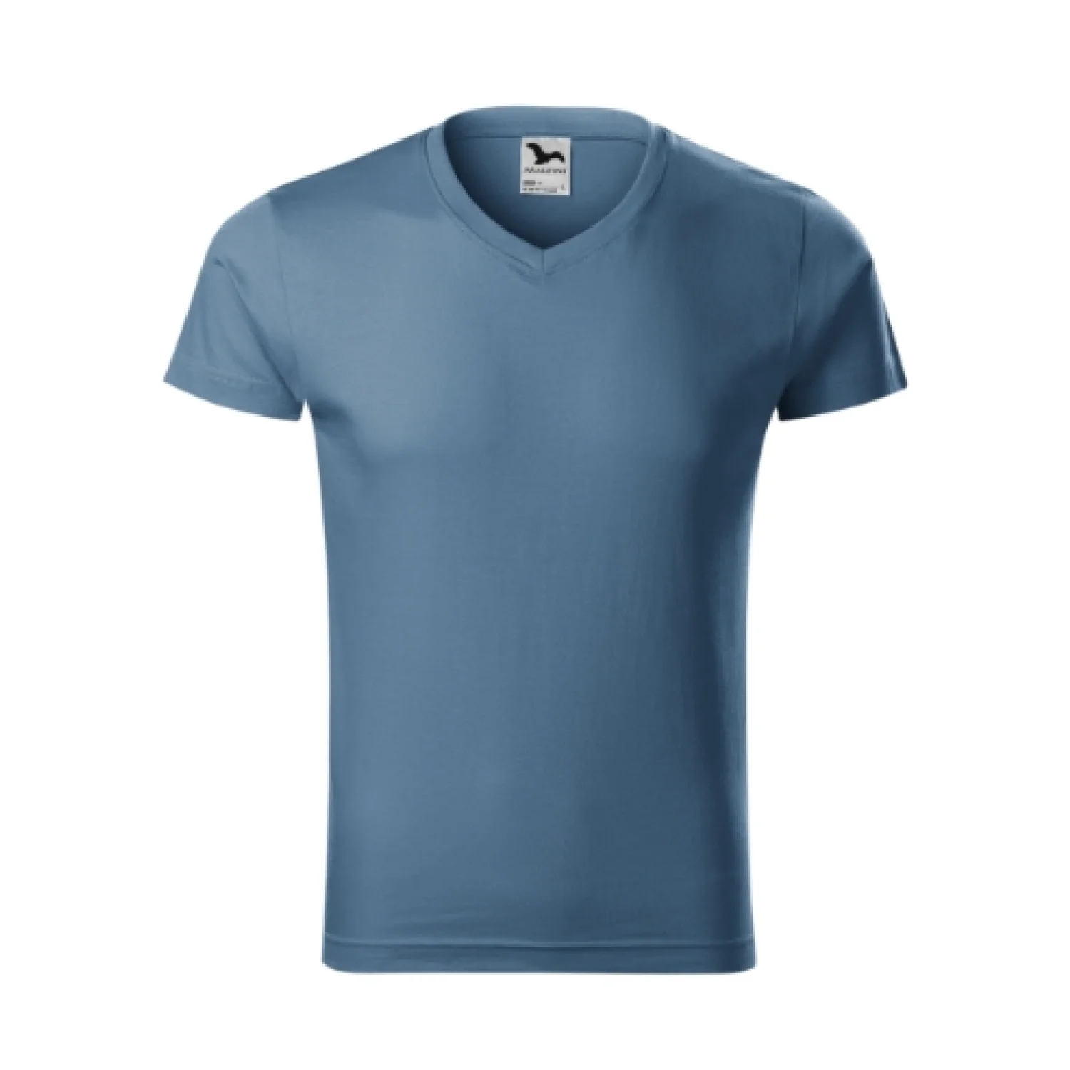 MALFINI Slim Fit V-neck farmerkék 60