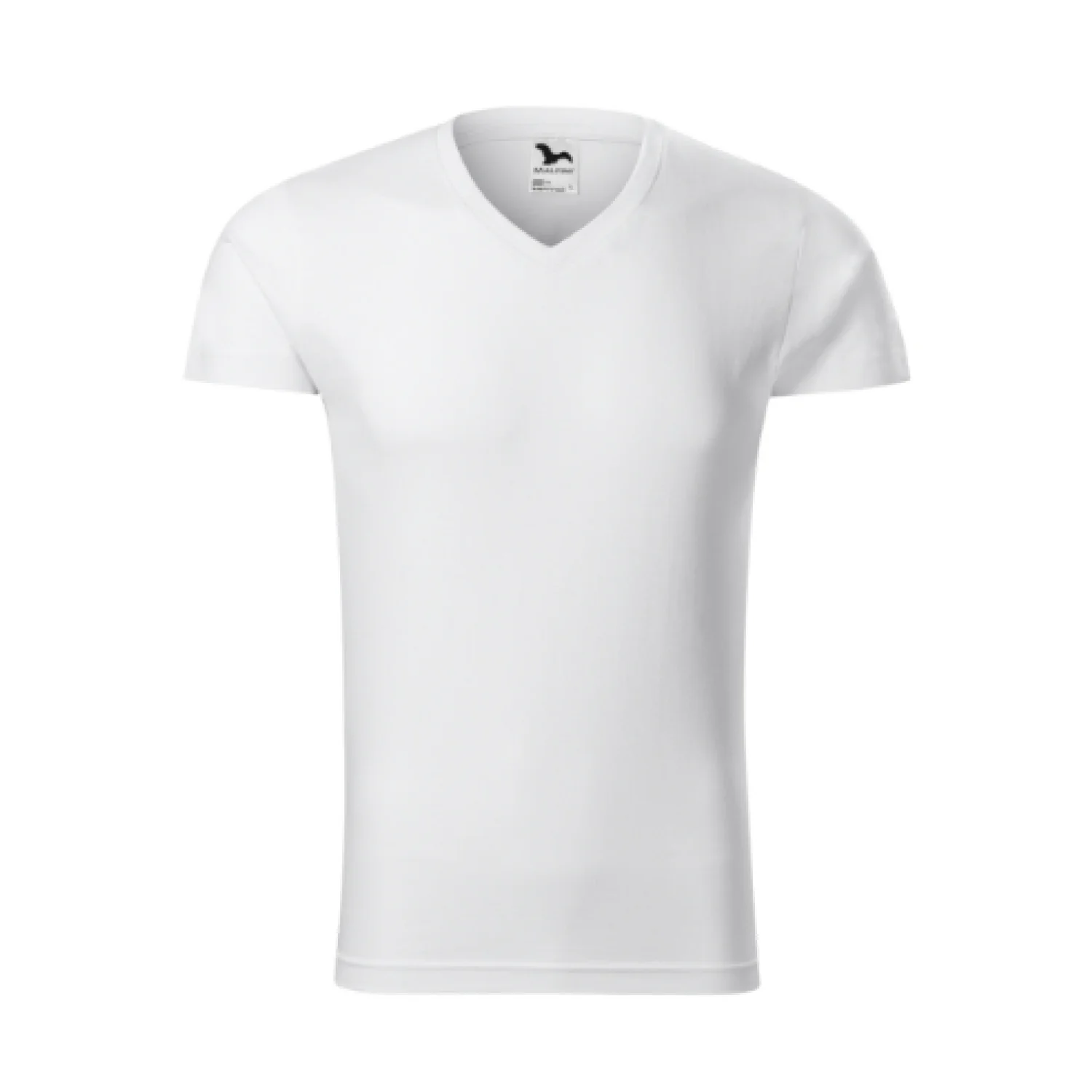 MALFINI Slim Fit V-neck fehér 00