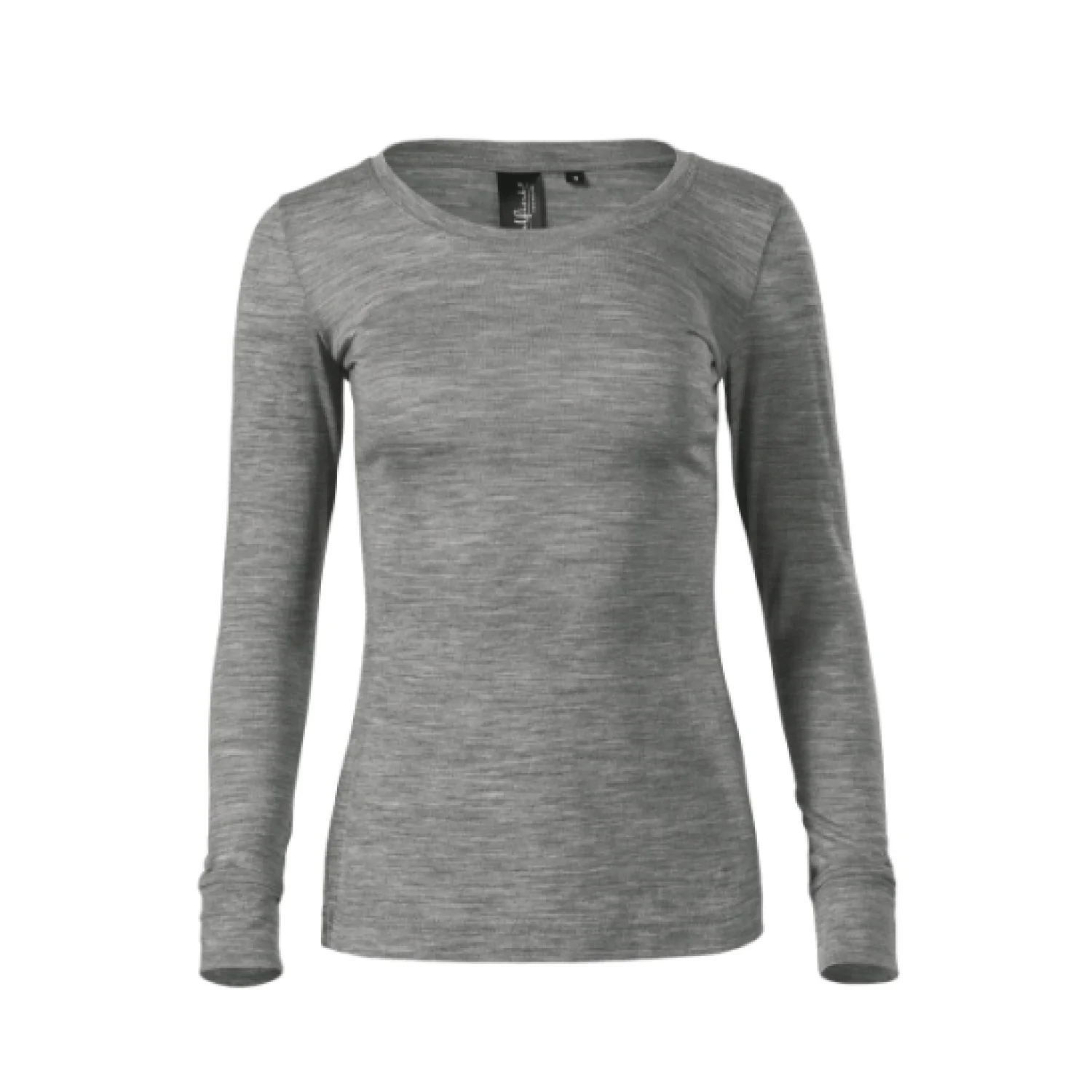 MALFINI Premium Merino Rise LS sötétszürke melírozott 12