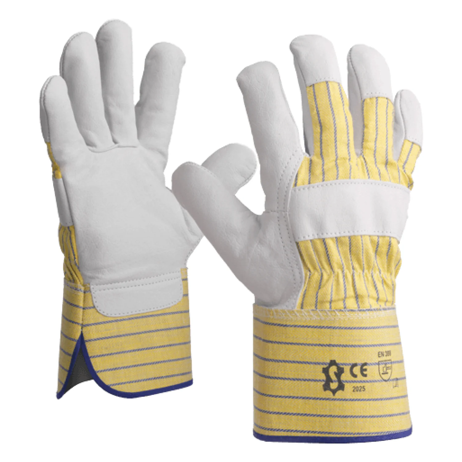 Lacuna Leather glove blue yellow 2025 size 10