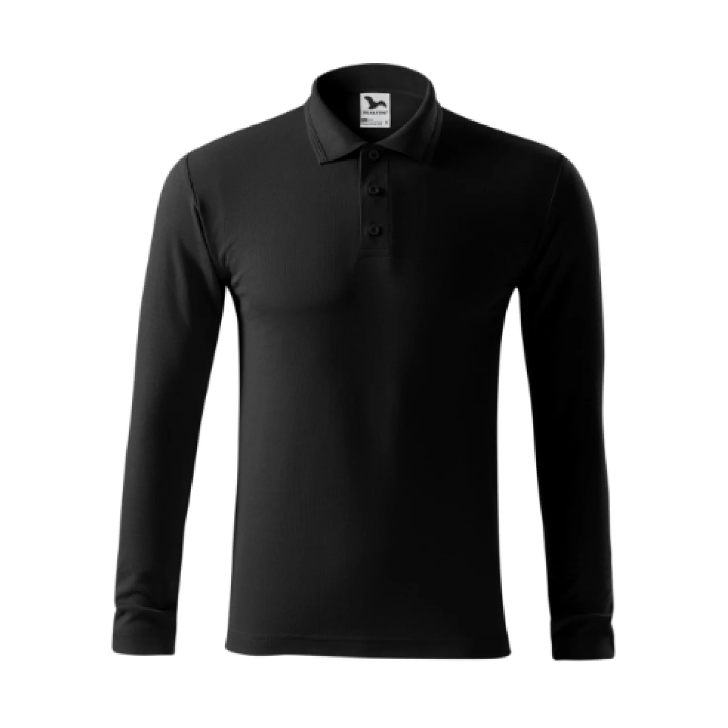 MALFINI Pique Polo LS fekete 01