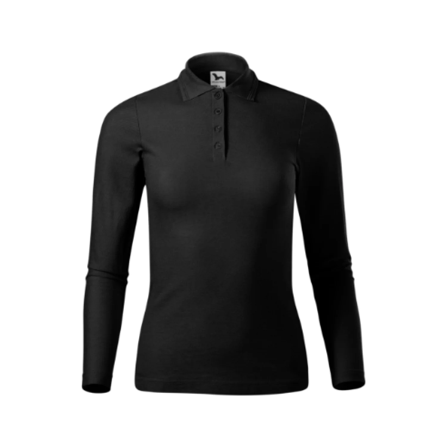 MALFINI Pique Polo LS fekete 01