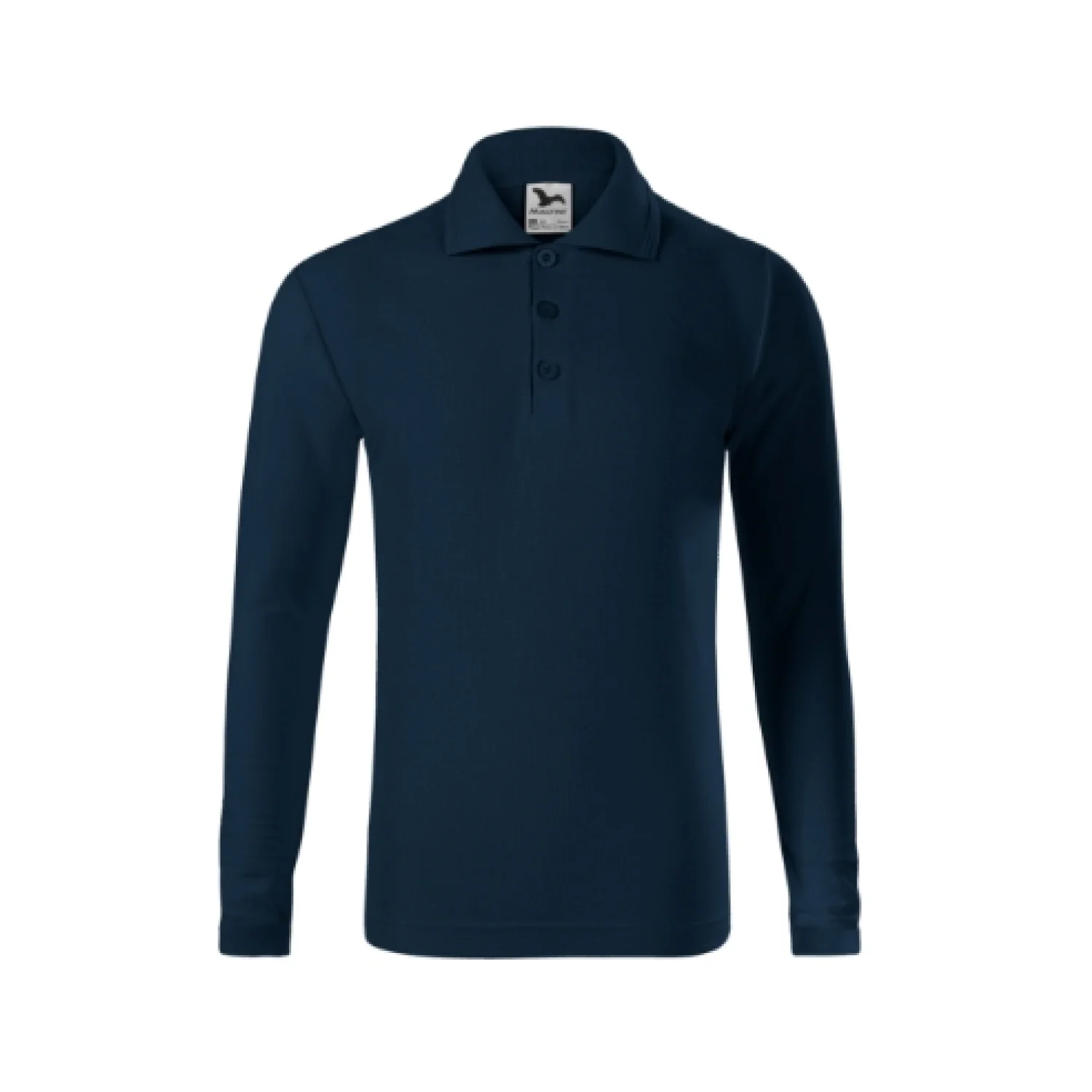 MALFINI Pique Polo LS tengerészkék 02