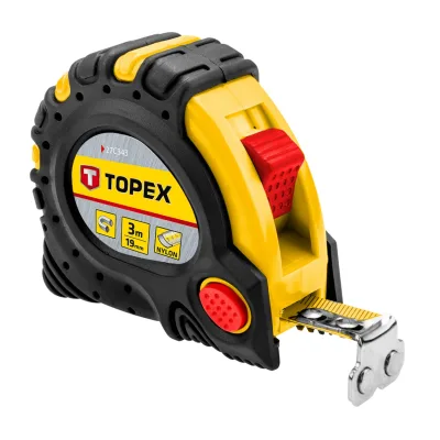 TOPEX Mérőszalag 3m / 19mm, mágneses mérőeszköz