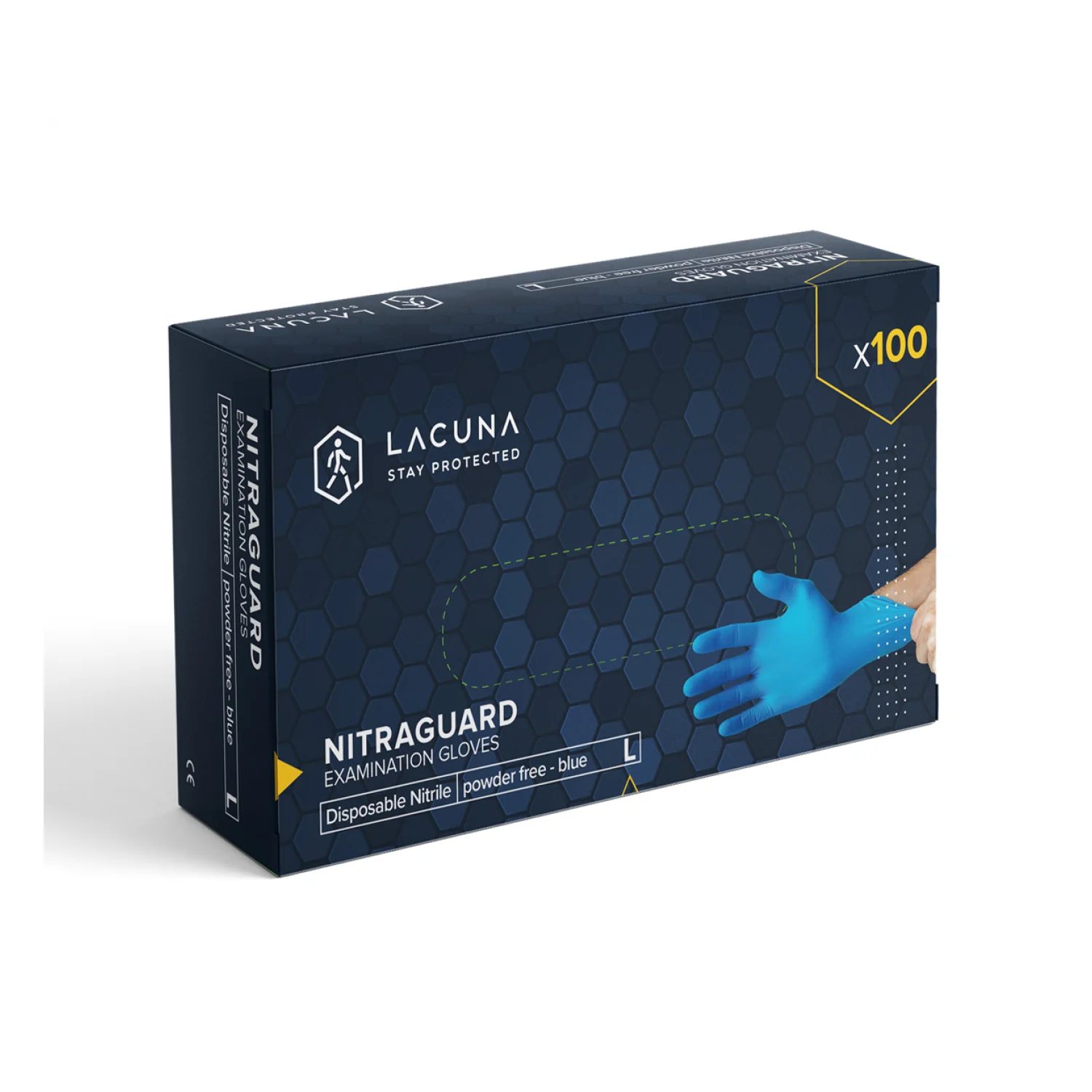 Lacuna Examination nytrile gloves NITRAGUARD blue
