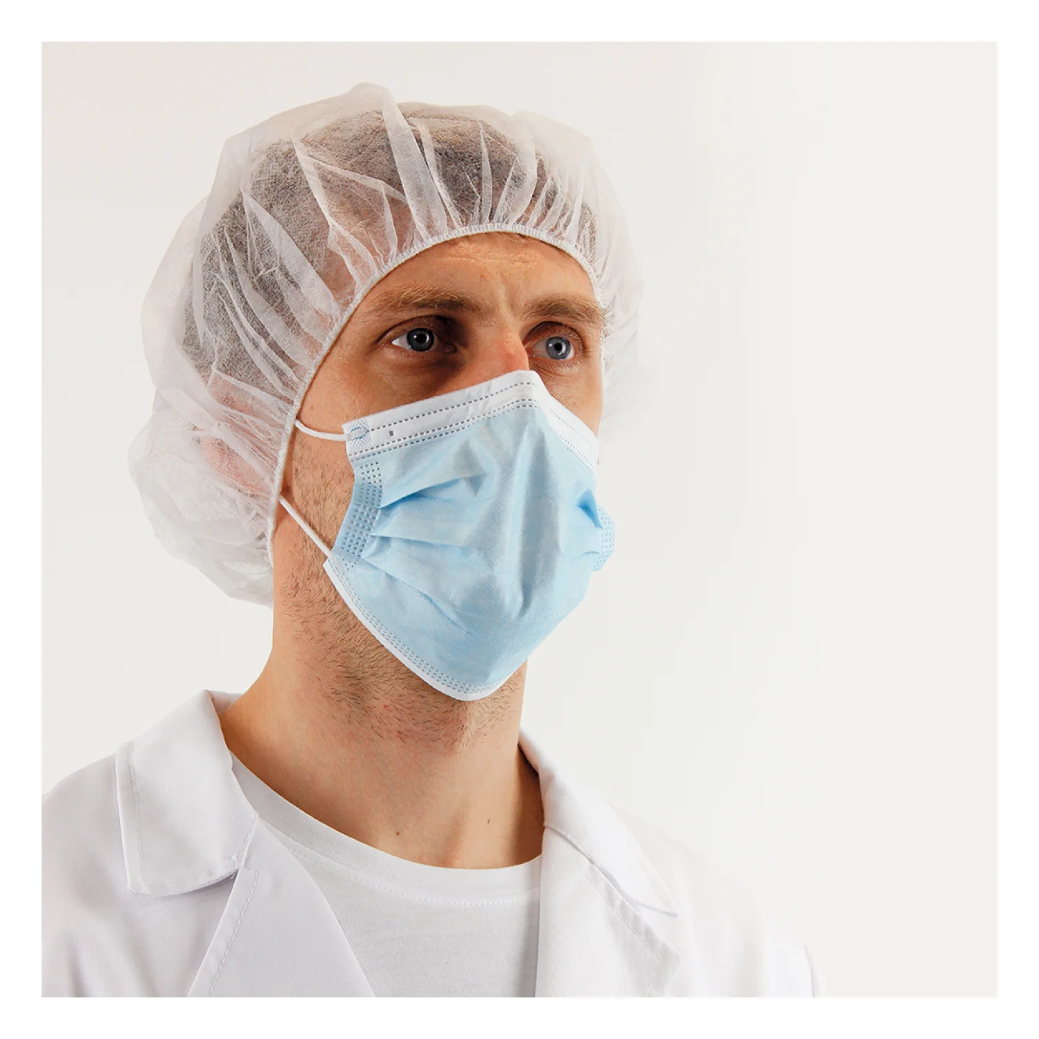Lacuna Disposable cap NORA blue White