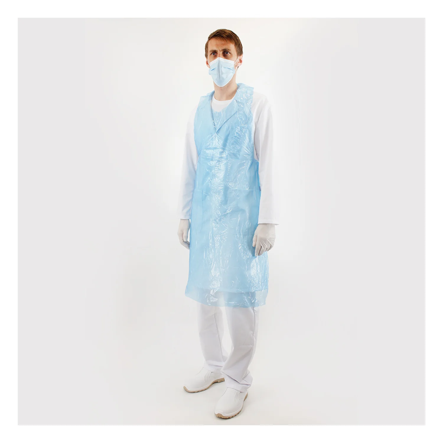 Lacuna Disposable apron ZOE navy Light blue