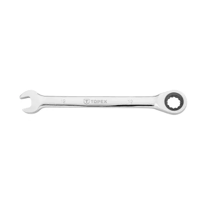 TOPEX Racsnis csillag-villáskulcs 12mm CRV