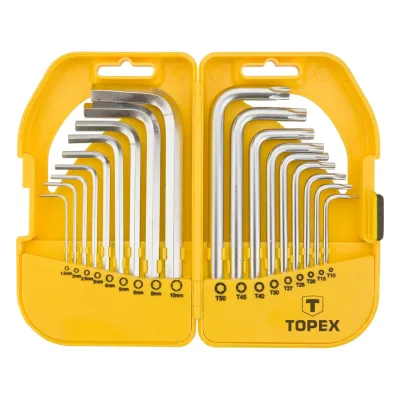 TOPEX Imbusz és torxkulcs készlet 18db