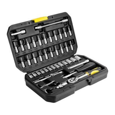 TOPEX Dugókulcskészlet + bitkészlet 1/4" 46db