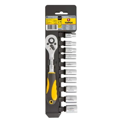 TOPEX Dugókulcskészlet 1/4", 11db