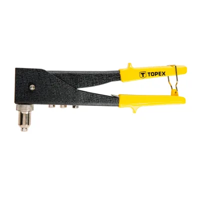 TOPEX Popszegecshúzó 270mm, kétirányú fejbeállítás, 2.4, 3.2, 4, 4.8mm fogók és csípőfogó