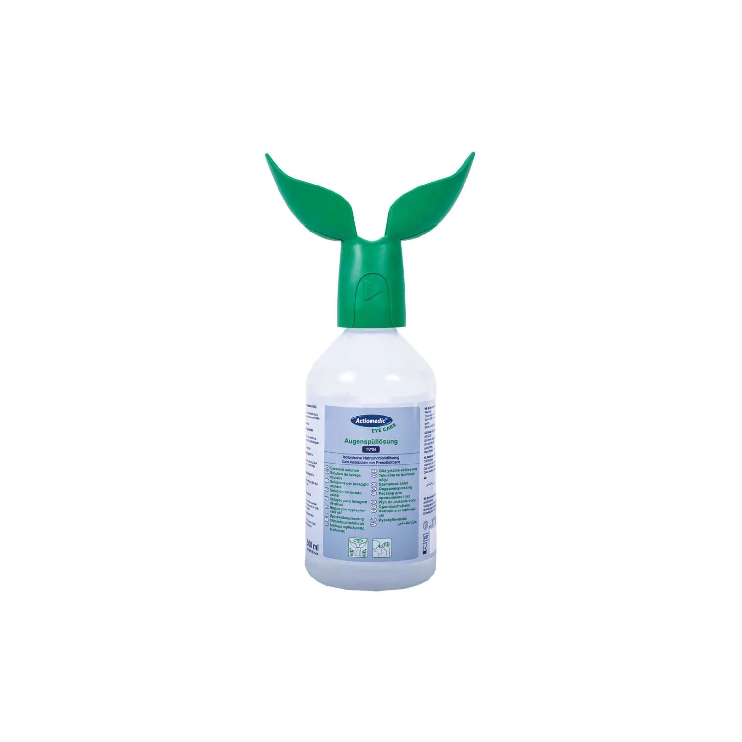 Actiomedic EYE CARE TWIN elsősegély szemkimosó 0.9%-os nátrium-klorid oldattal, 500 ml