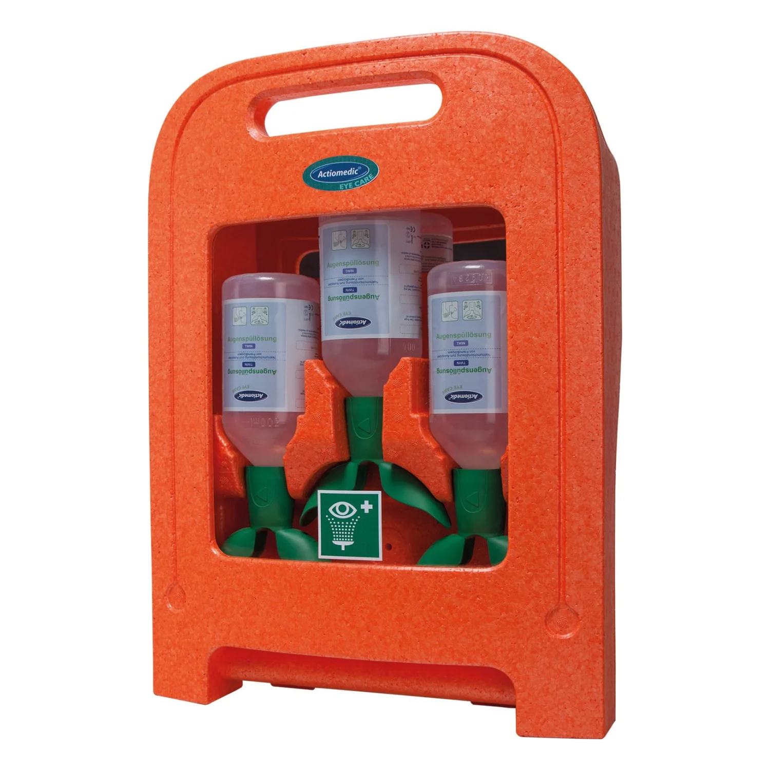 Actiomedic EYE CARE Medi2Protect TWIN II szemkimosó állomás 3 x 500 ml TWIN 0.9% nátrium-klorid oldattal