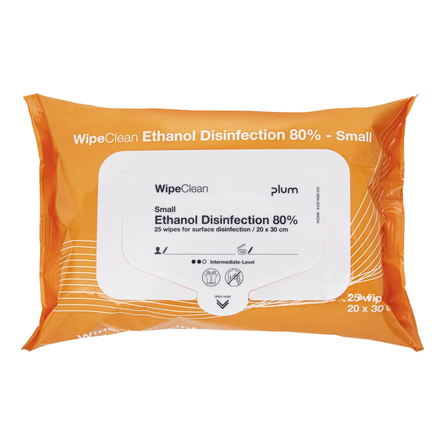 Plum WipeClean Ethanol Disinfection 80% fertőtlenítő kendők, small