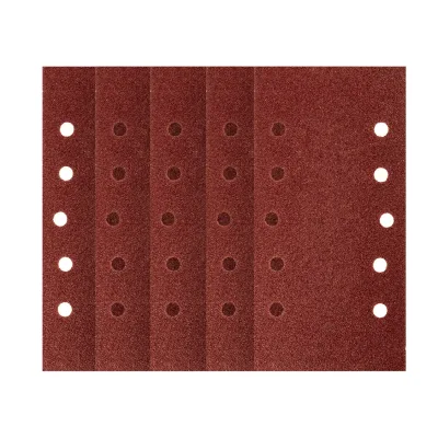 NEO Csiszolópapír tépőzáras 115x230mm, K60, lyukas, 5db csiszolólapok és -szalag