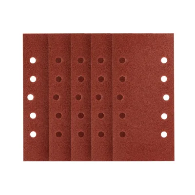 NEO Csiszolópapír tépőzáras 115x230mm, K100, lyukas, 5db csiszolólapok és -szalag