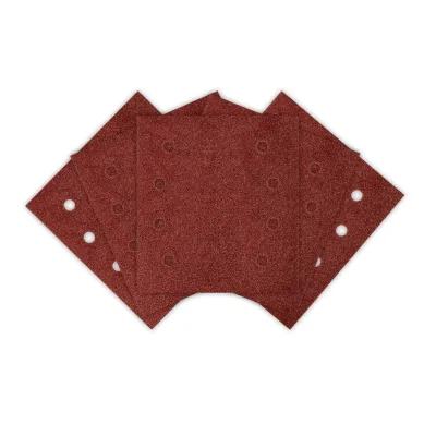 NEO Csiszolópapír, tépőzáras, 113x113mm, P80, 8 lyukas, 04-623-hoz, 5db csiszolólapok és -szalag