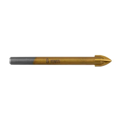GRAPHITE Univerzális, 4 élű üvegfúró, fa, műanyag, fém kőzetanyagok fúrásához, Titánium bevonat, 8mm fúrószár